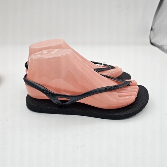 NWT Havaianas Women's Flip Flop Bundle Black Purple Leopard 2 Pairs Size 37-38 - Picture 6 of 12